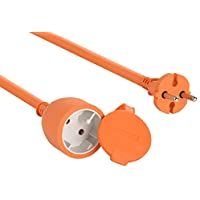Los mejores  - Electraline 01357 Cable alargador eléctrico para jardín (30 m) color naranja